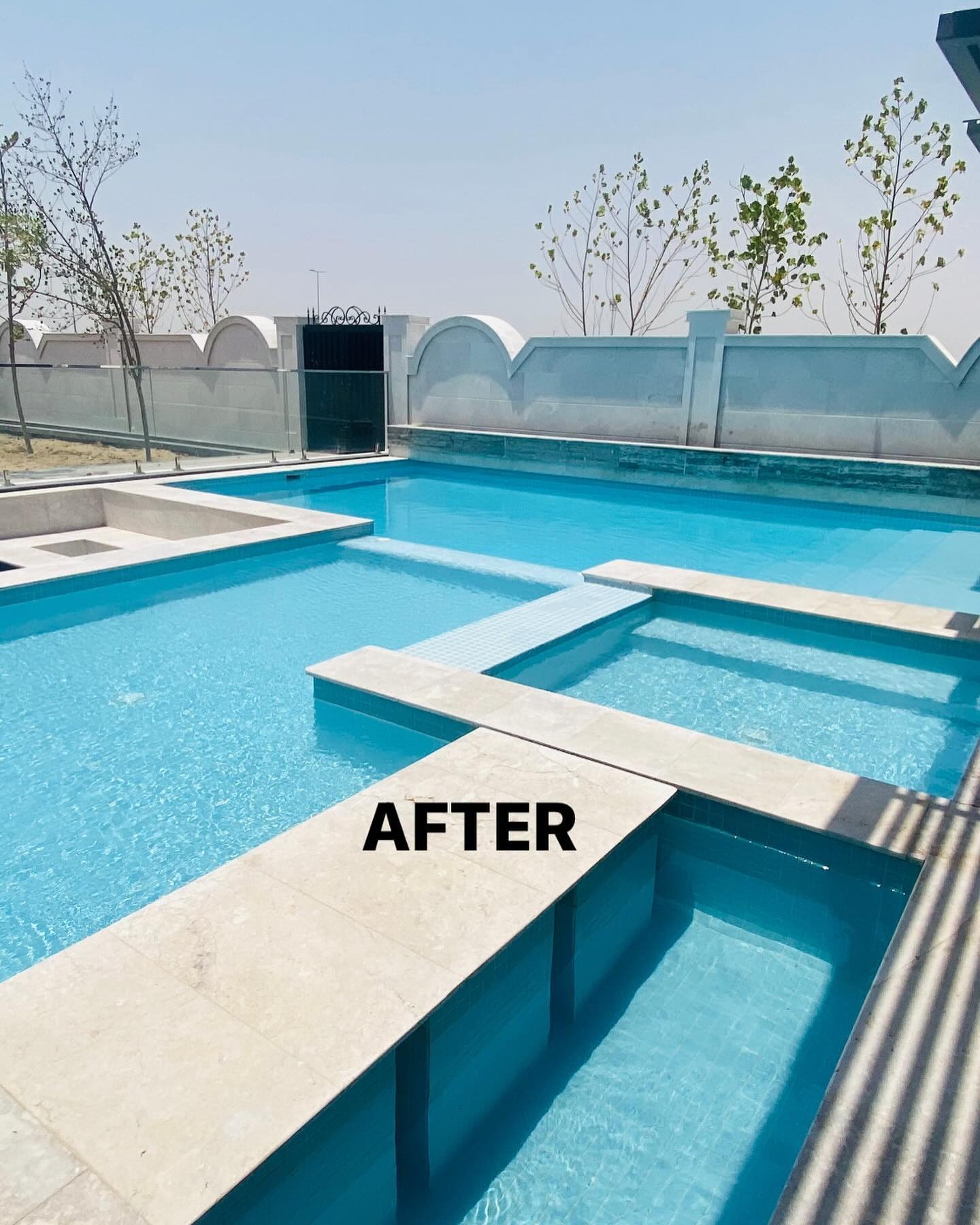 Pristine pool after Al Waha restoration